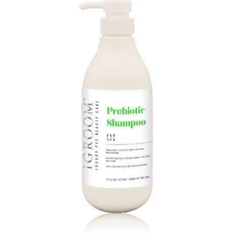 iGROOM Prebiotic šampón pre psov a mačky na citlivú a alergickú pokožku - Objem: 400 ml iGROOM Prebiotic šampón pre psov a mačky na citlivú a alergickú pokožku - Objem: 400 ml